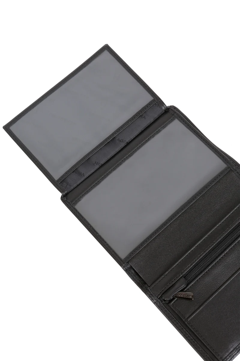 Portefeuille européen - 2 volets - Stop RFID - Cuir