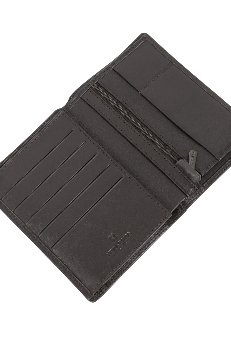 Portefeuille européen - 2 volets - Stop RFID - Cuir