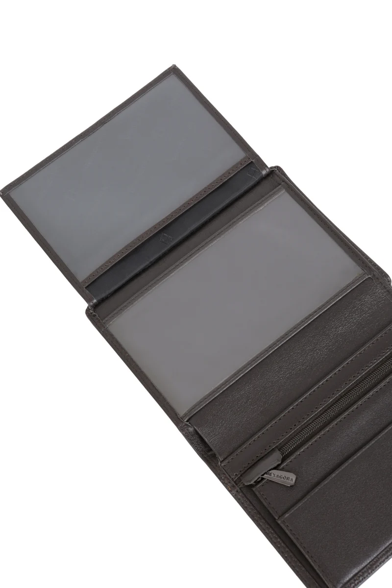 Portefeuille européen - 2 volets - Stop RFID - Cuir