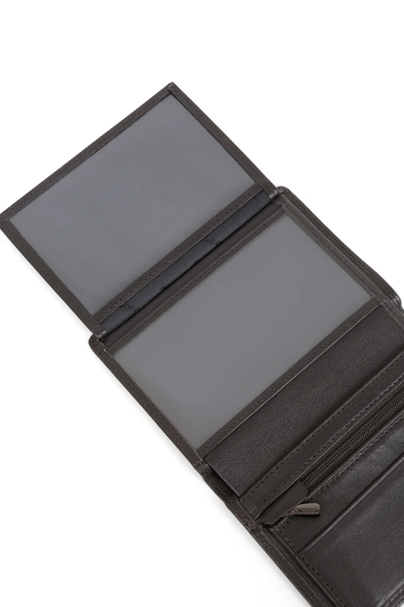 Portefeuille européen - 2 volets - Stop RFID - Cuir