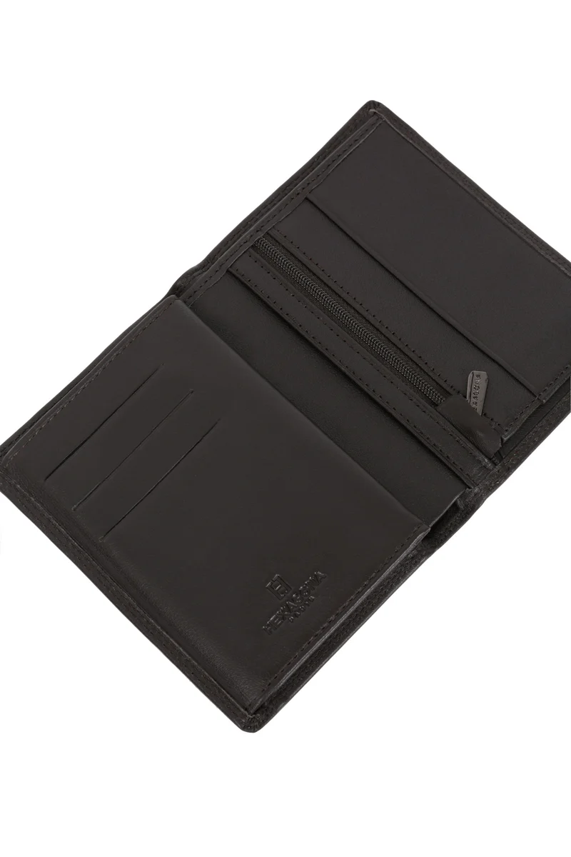 Portefeuille européen - 3 volets - Stop RFID - Cuir