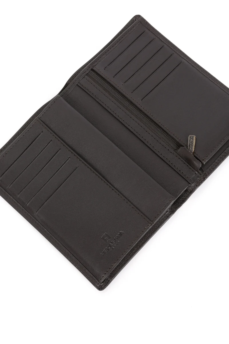 Portefeuille européen - 3 volets - Stop RFID - Cuir
