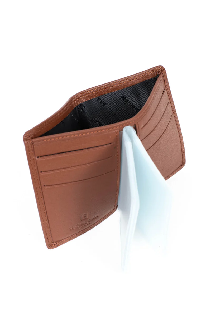 Porte-cartes - 1 volet - Stop RFID - Cuir