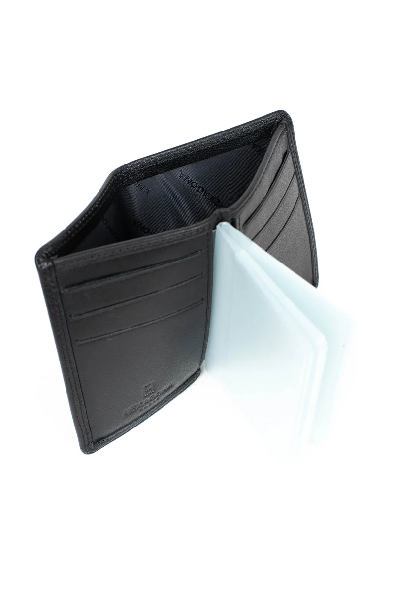 Porte-cartes - 1 volet - Stop RFID - Cuir