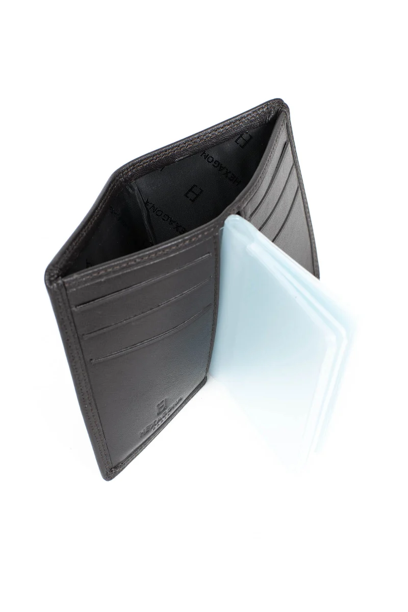 Porte-cartes - 1 volet - Stop RFID - Cuir