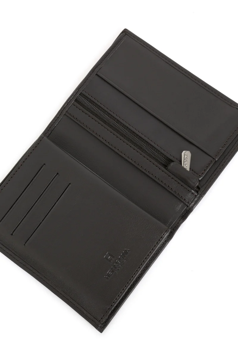 Portefeuille européen - 3 volets - Cuir