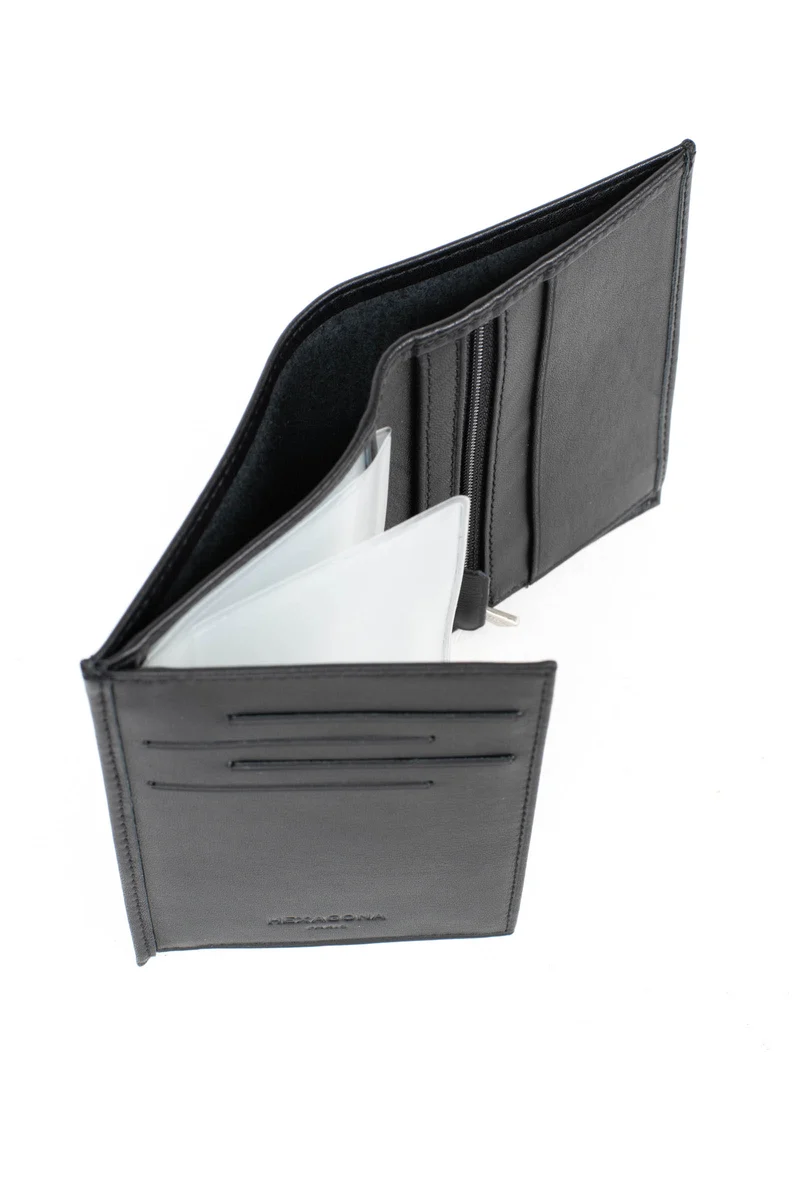 Portefeuille européen - 2 volets - Cuir