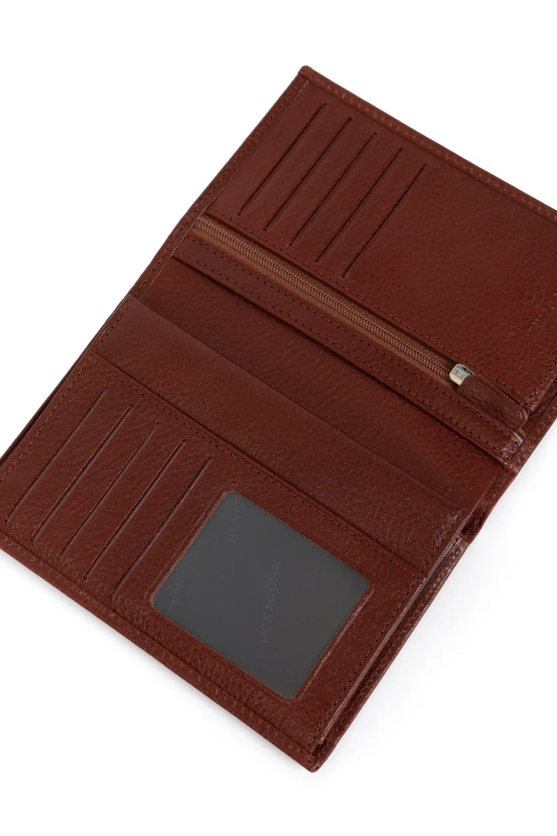 Portefeuille européen - 3 volets - Cuir