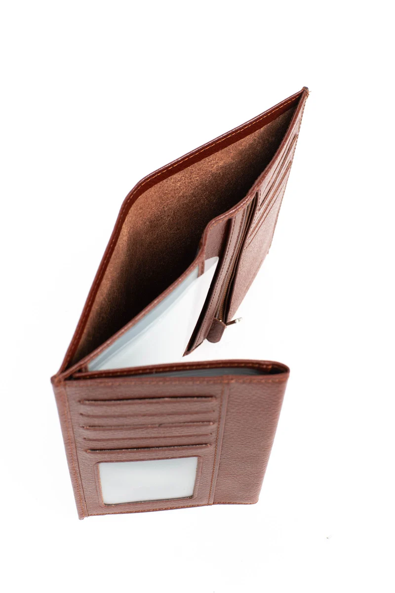 Portefeuille européen - 3 volets - Cuir
