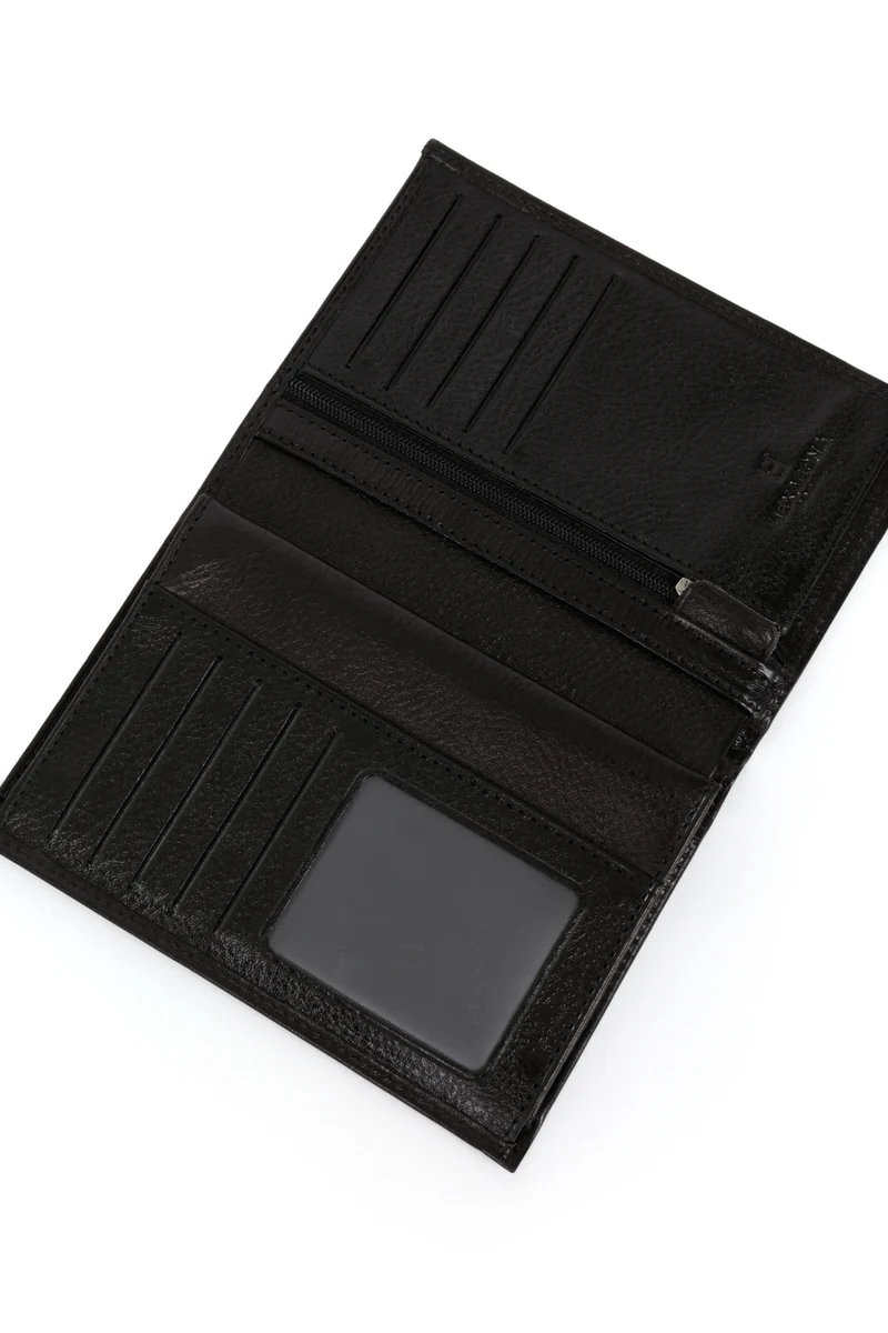 Portefeuille européen - 3 volets - Cuir