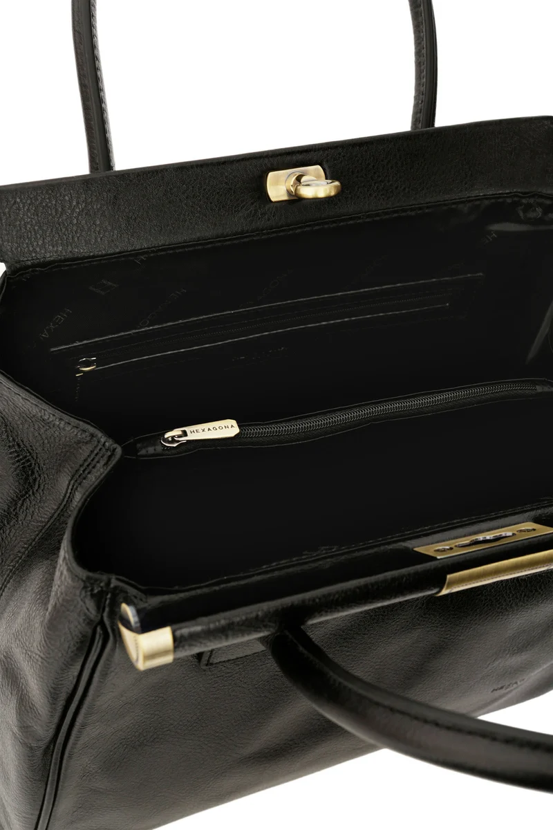 Sac porté main 2 poignées - Cuir