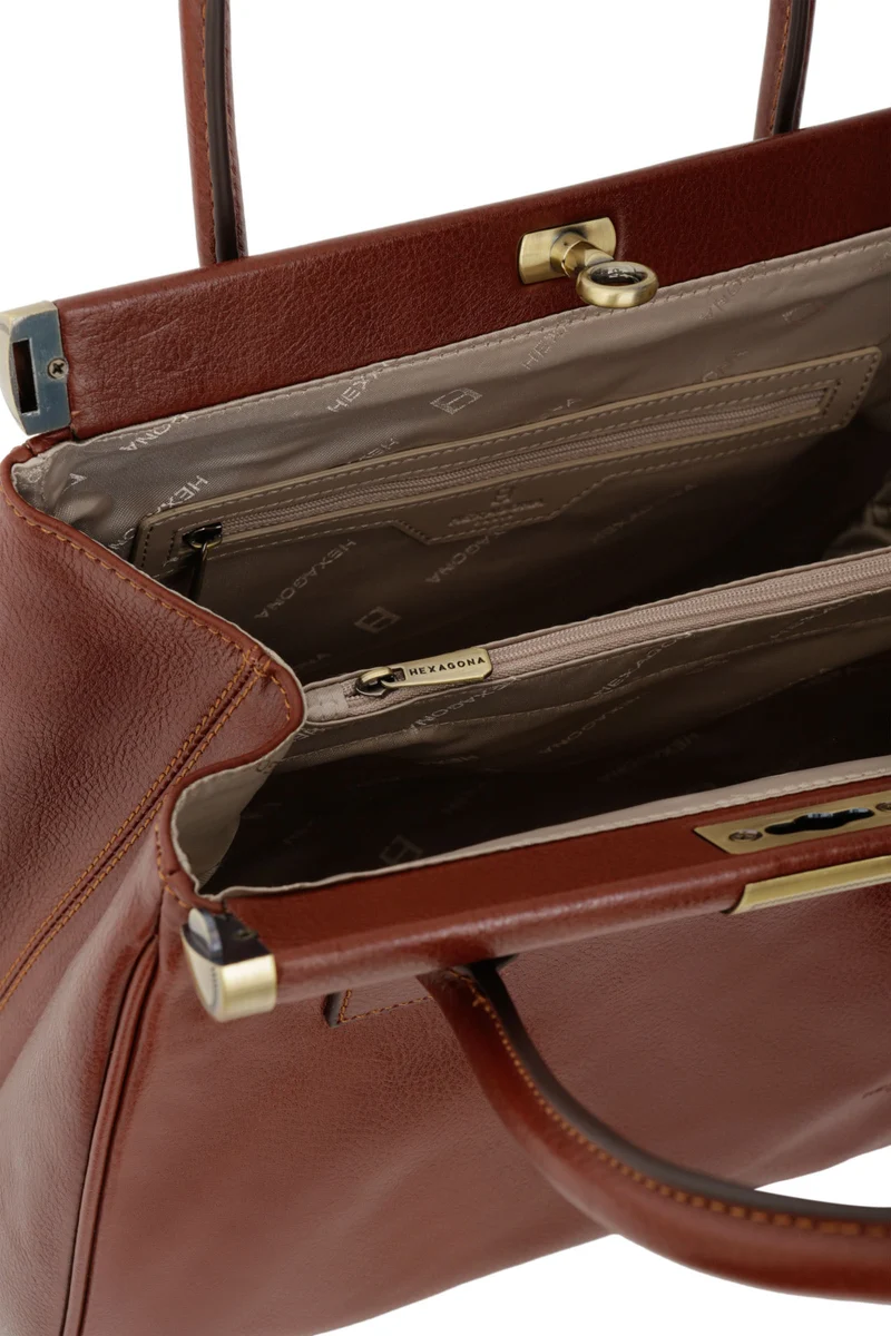 Sac porté main 2 poignées - Cuir