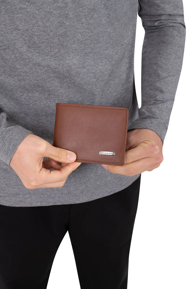 Portefeuille italien - 2 volets - Stop RFID - Cuir