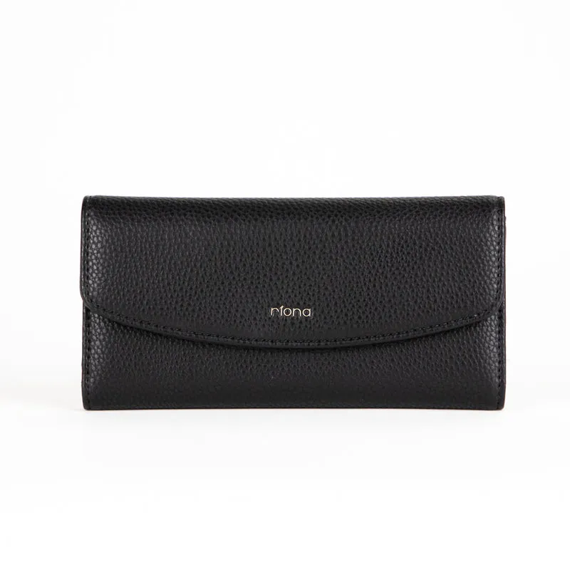 Riona Katy Pebbled 2.0 RFID Large Flap Wallet