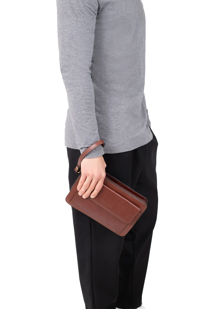 Pochette dragonne - Cuir