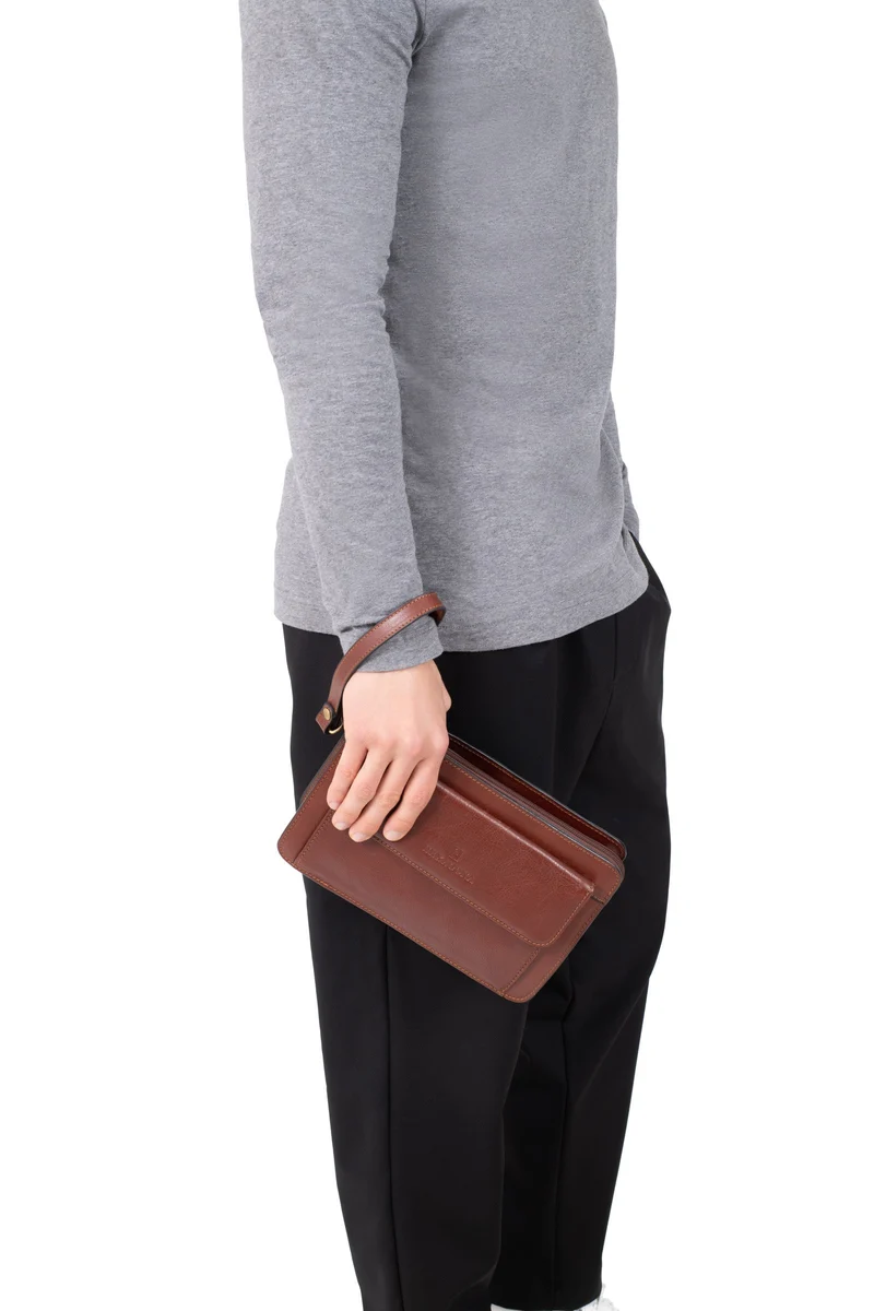 Pochette dragonne - Cuir