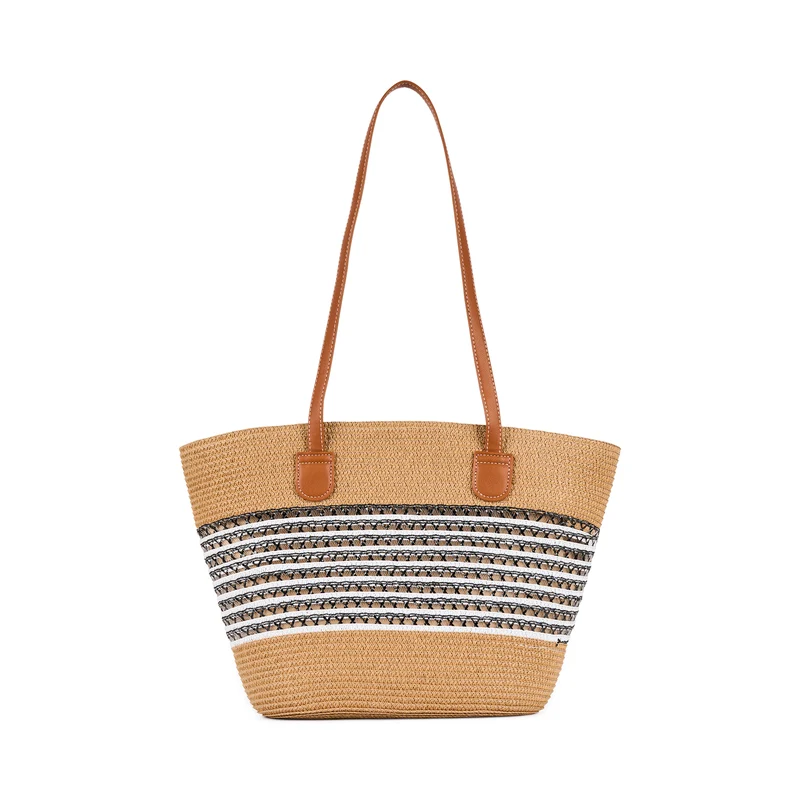 Nomad Stripe Straw Tote