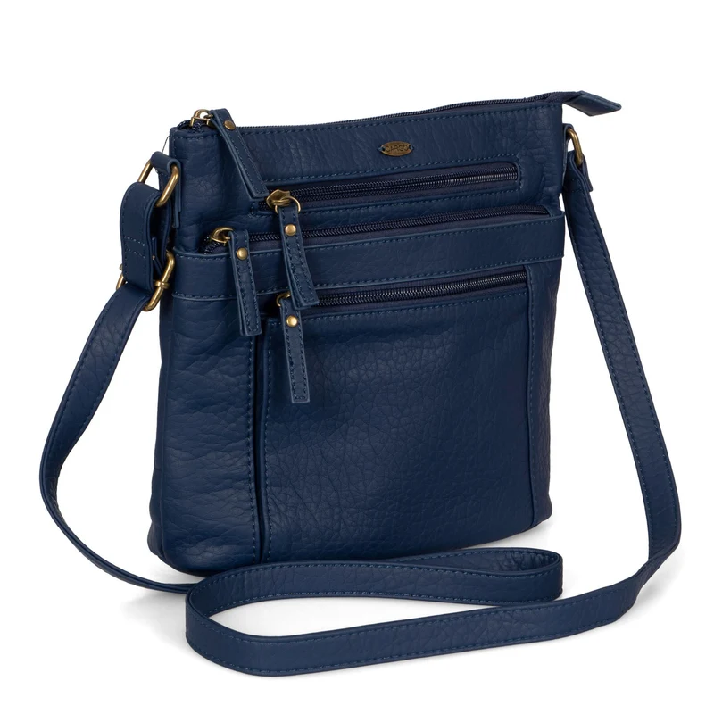 Pebbled N/S Crossbody Bag