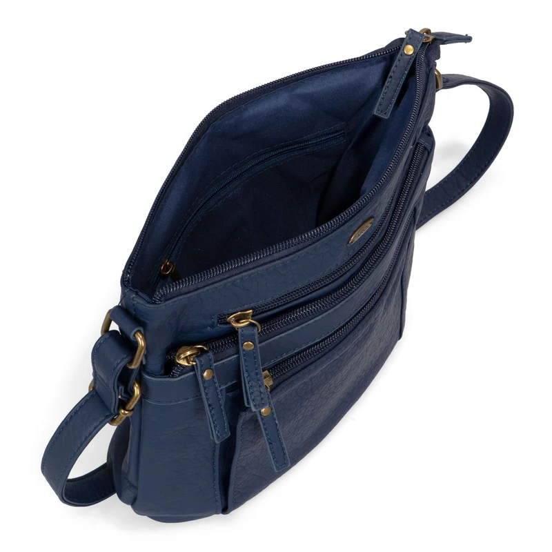 Pebbled N/S Crossbody Bag