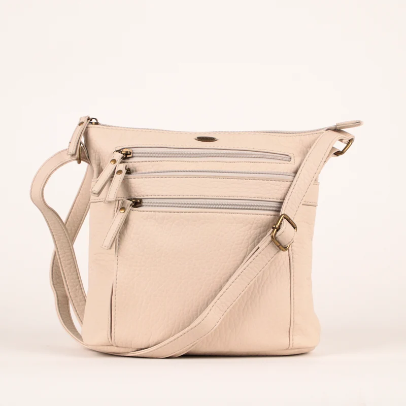 Pebbled N/S Crossbody Bag