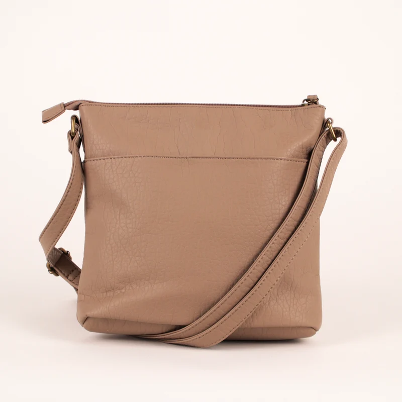 Pebbled N/S Crossbody Bag