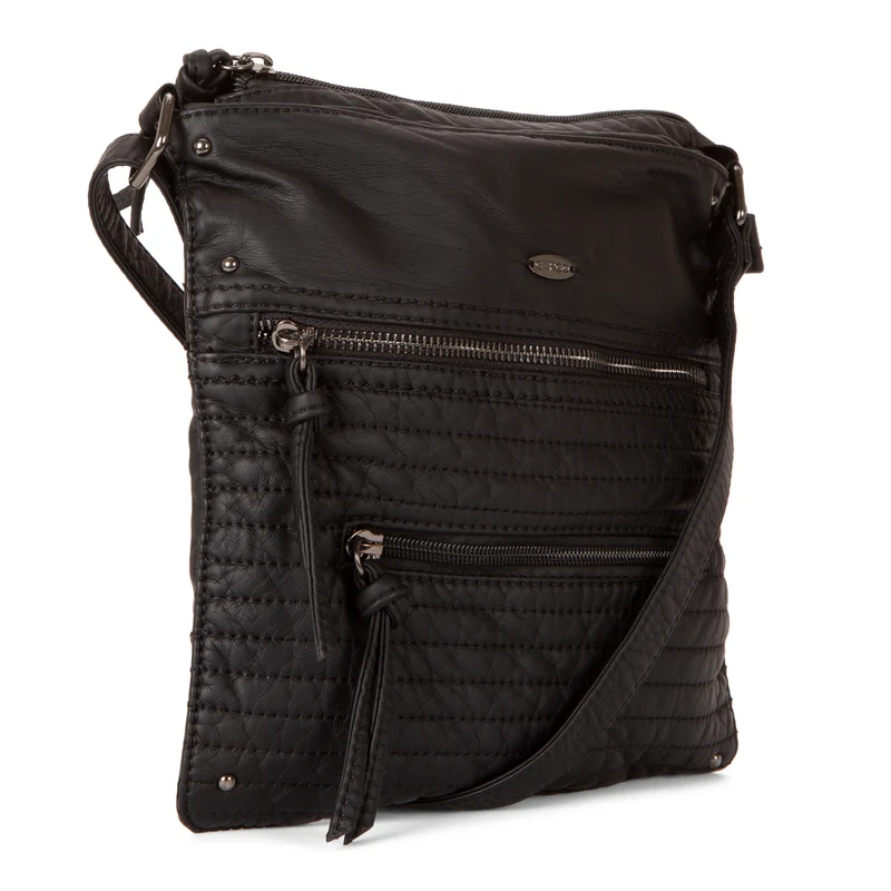 Quilted Multi Zip Crossbody