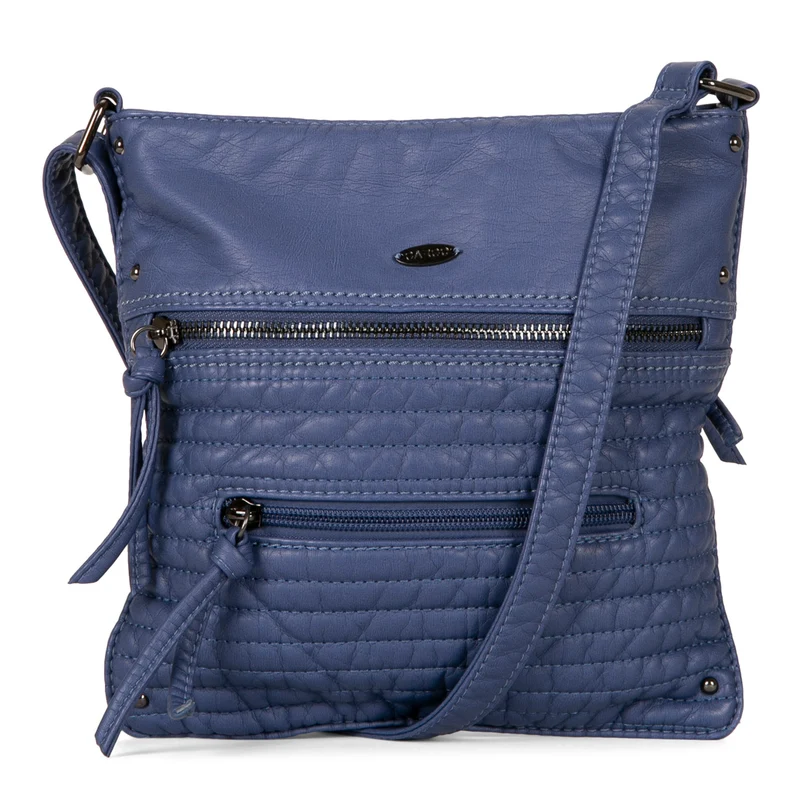 Quilted Multi Zip Crossbody