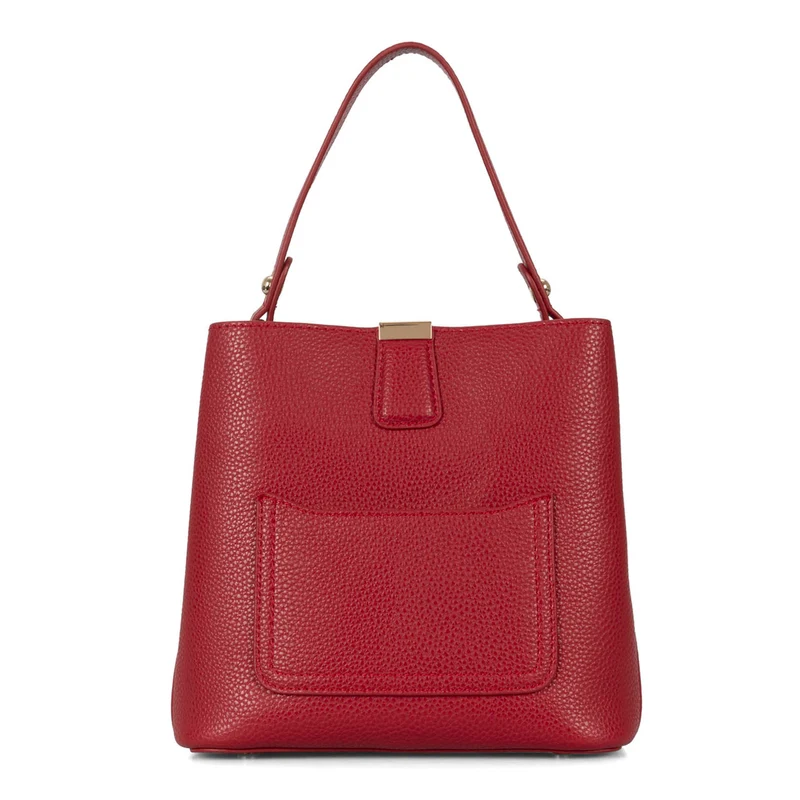 Riona Janis RFID Bucket Bag pebbled
