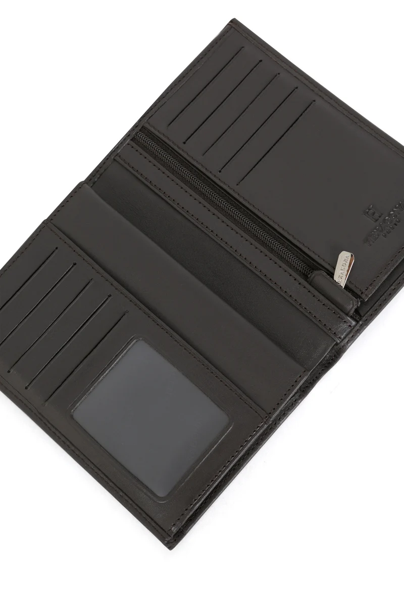 Portefeuille européen - 3 volets - Cuir