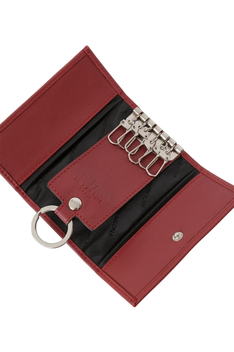 Étui porte-clés - 2 volets - Cuir