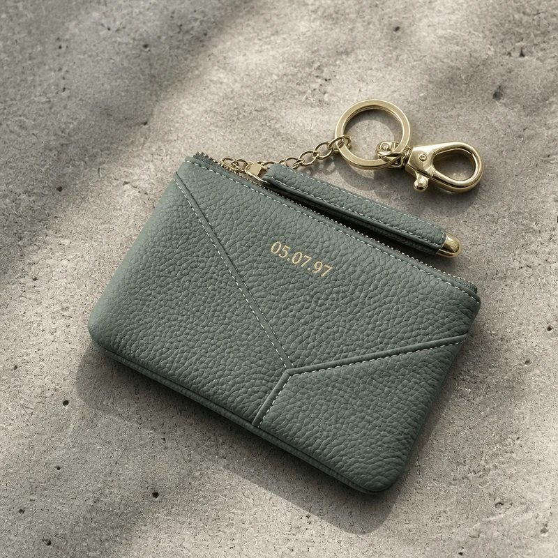 Porte-Monnaie Personnalisé Homme en Cuir à Graver