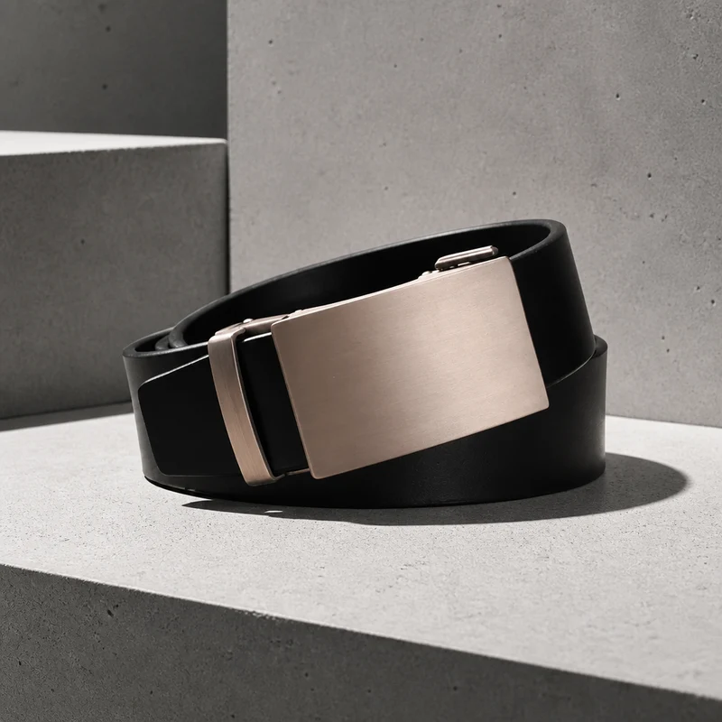 Ceinture Cuir Véritable Homme à Boucle Automatique