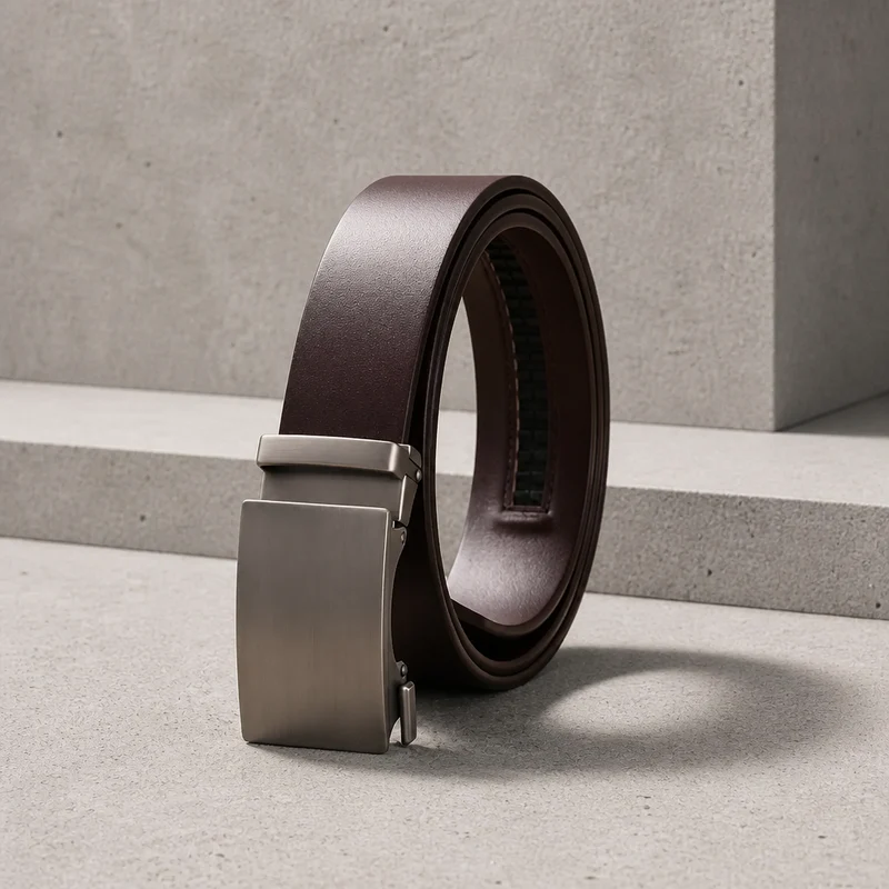 Ceinture Cuir Véritable Homme à Boucle Automatique