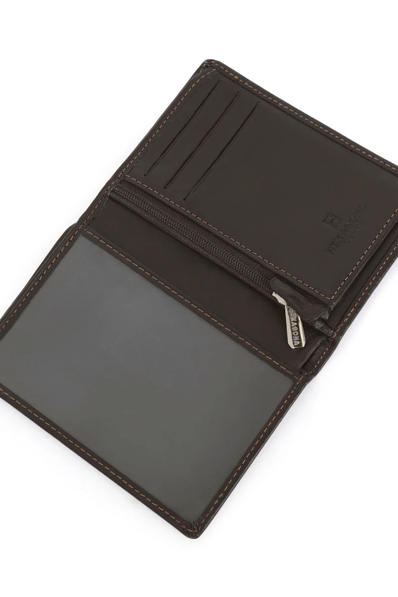 Portefeuille européen - 1 volet - Cuir