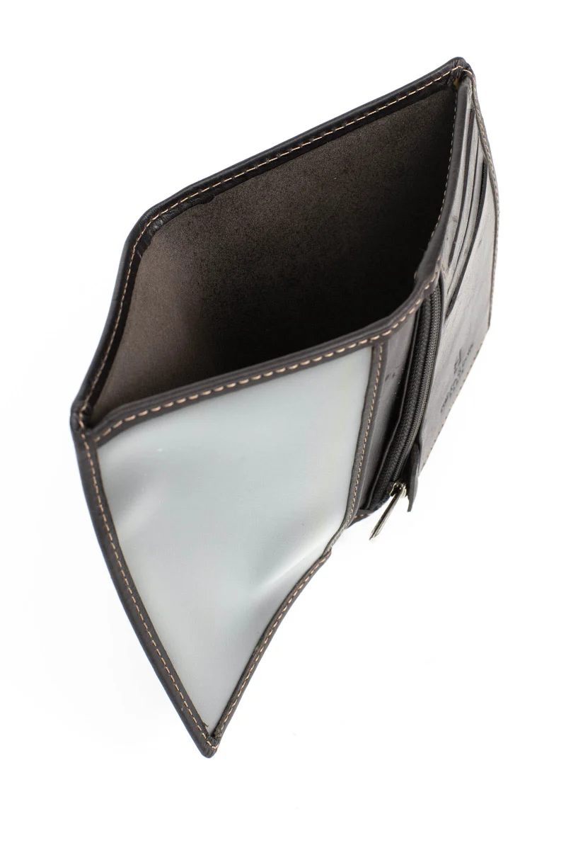Portefeuille européen - 1 volet - Cuir