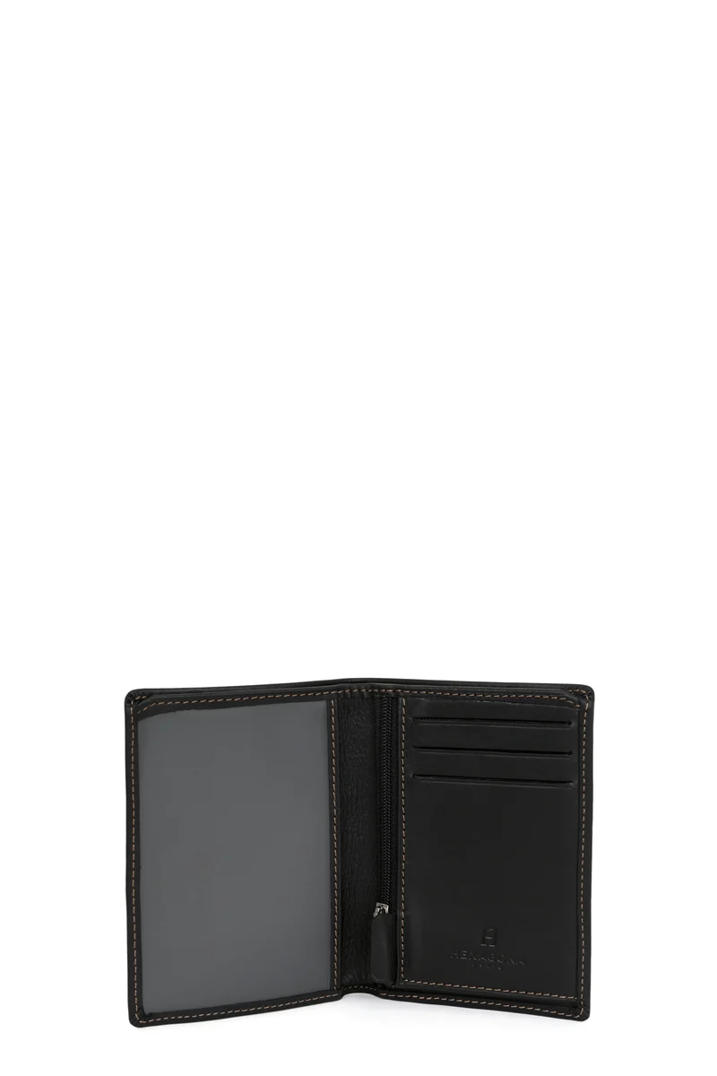 Portefeuille européen - 1 volet - Cuir