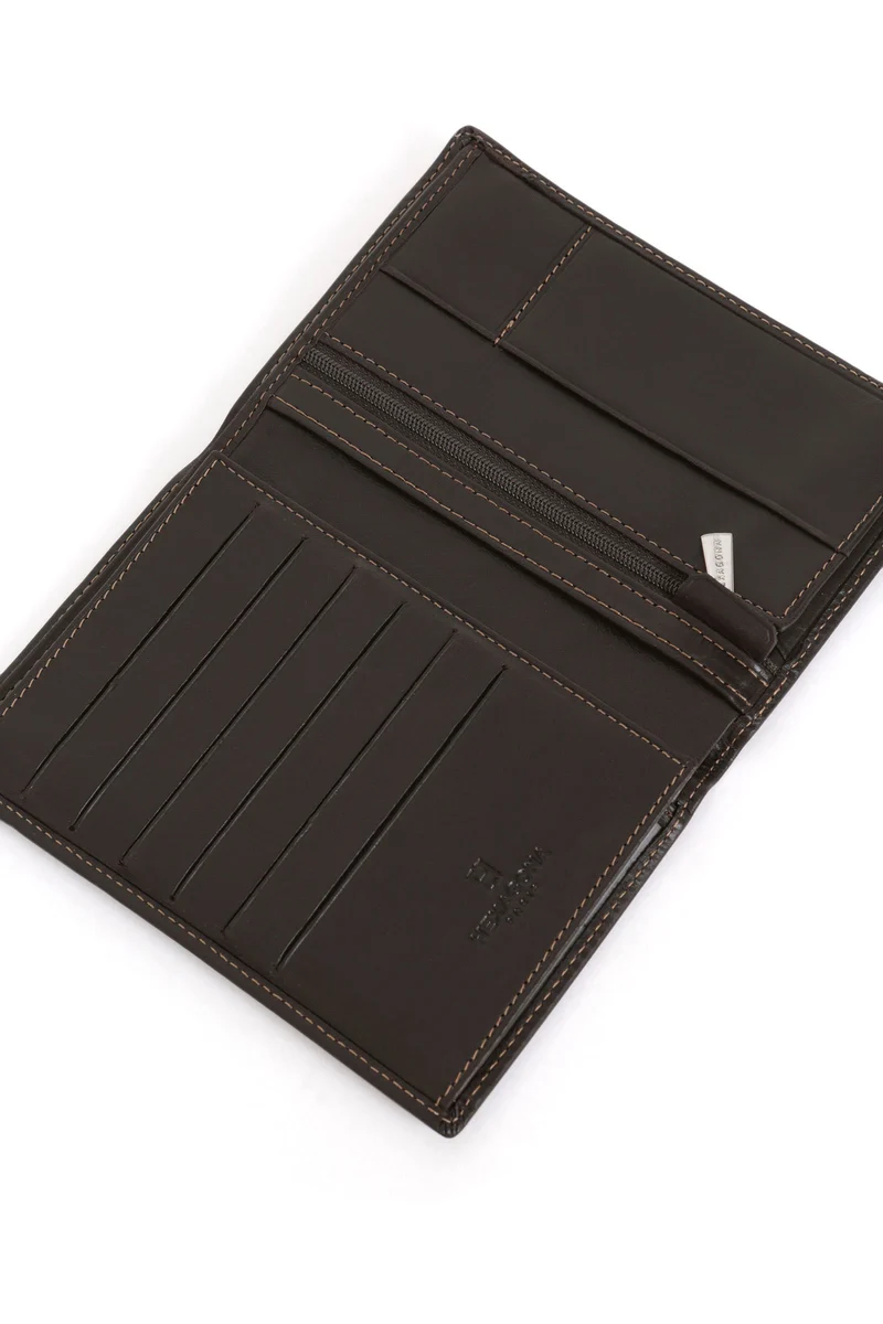 Portefeuille européen - 2 volets - Cuir
