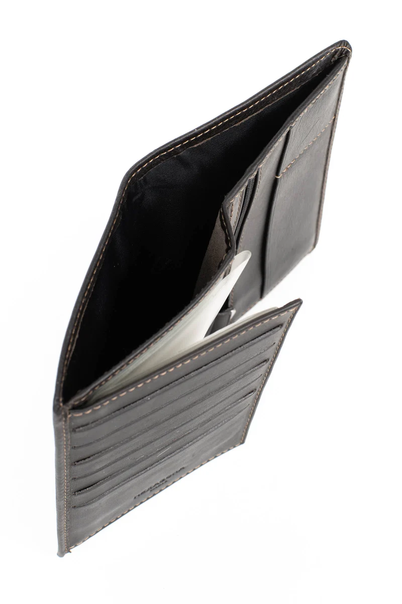 Portefeuille européen - 2 volets - Cuir