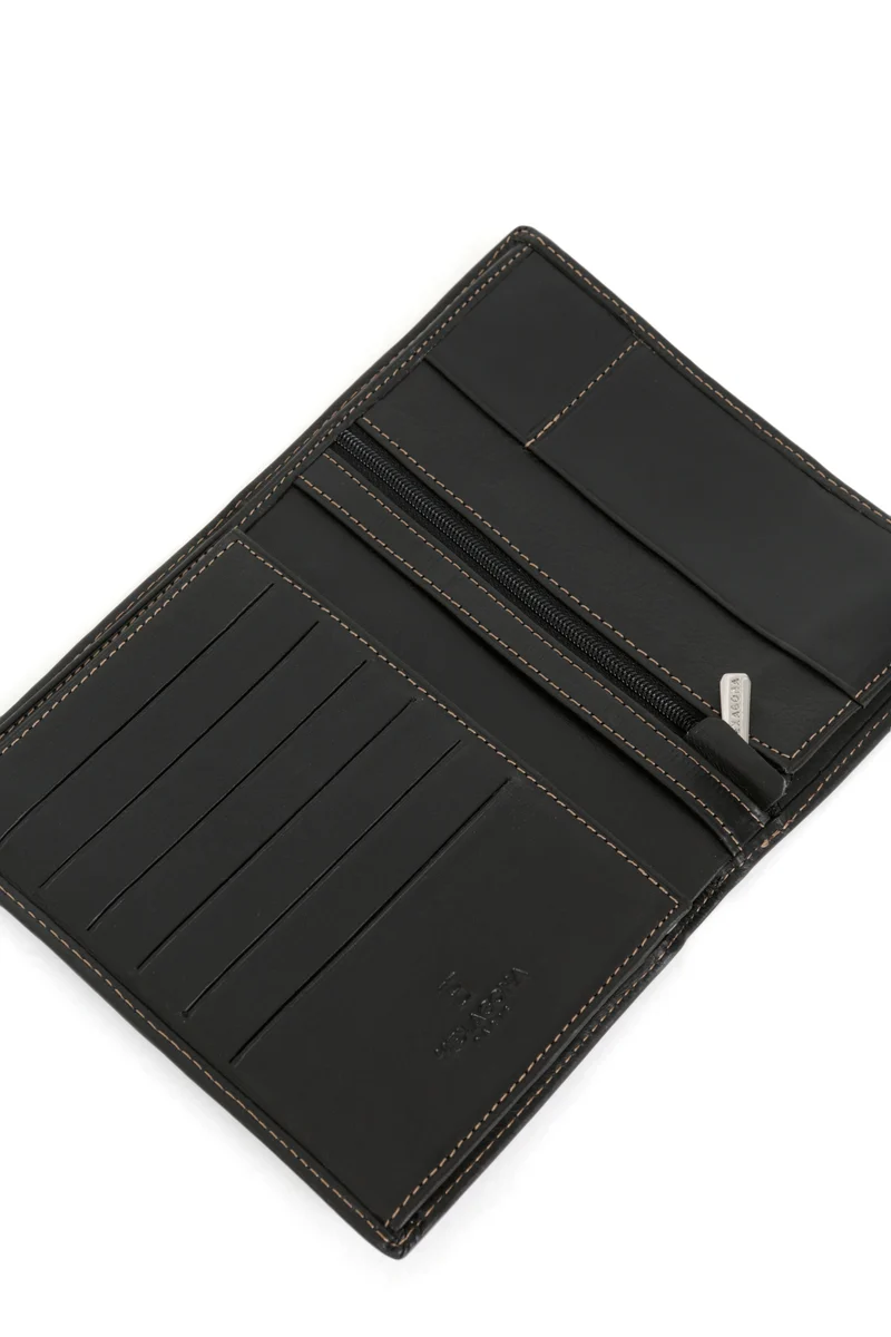 Portefeuille européen - 2 volets - Cuir