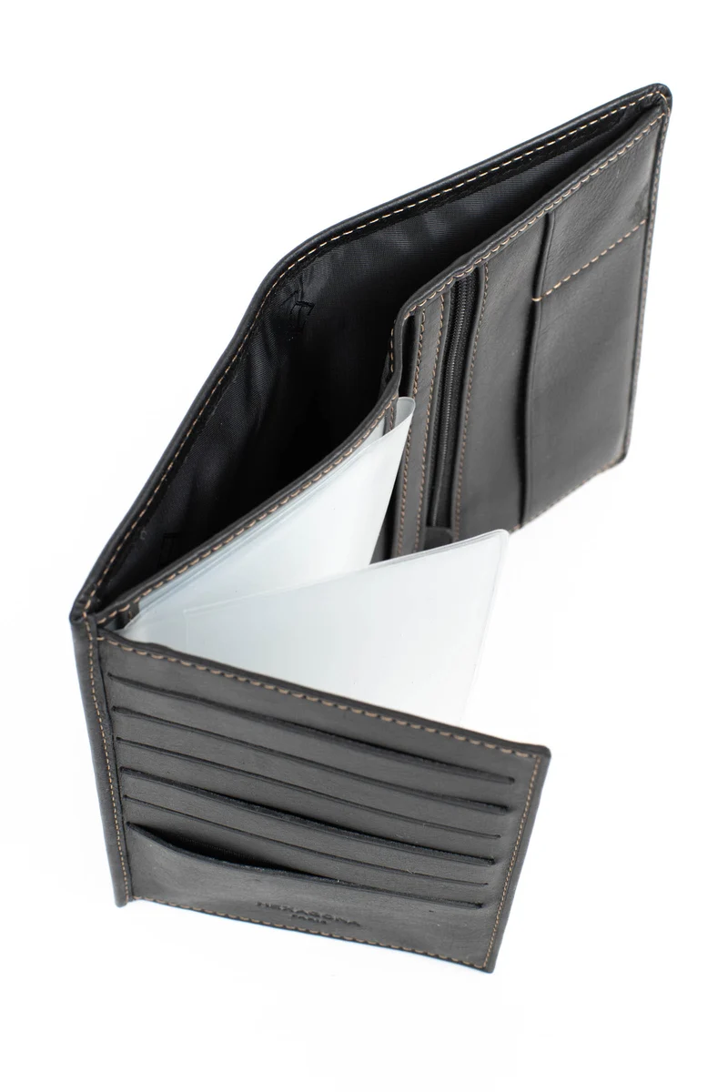 Portefeuille européen - 2 volets - Cuir