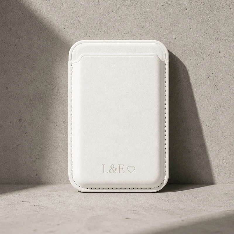 Porte-Cartes MagSafe Homme Personnalisé Gravé
