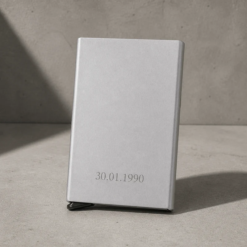 Porte-Cartes Homme Aluminium RFID Personnalisé