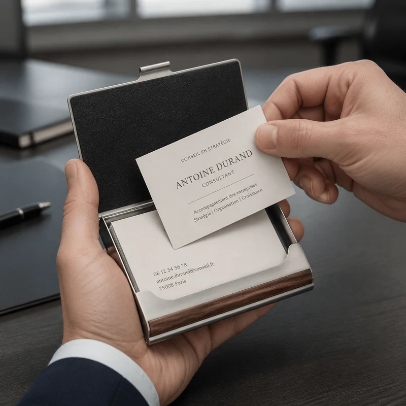Porte-Cartes Homme Bois et Acier Personnalisable