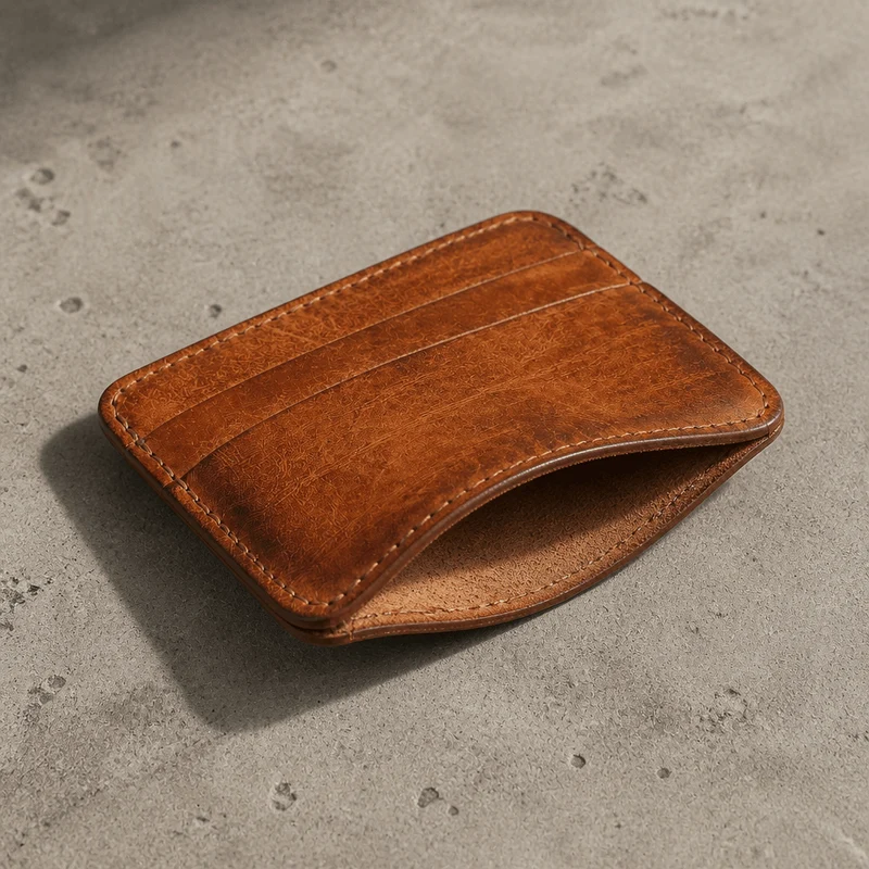 Porte-Cartes Homme Cuir Véritable Personnalisé à Graver