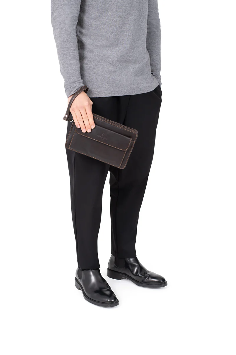 Pochette dragonne - Cuir