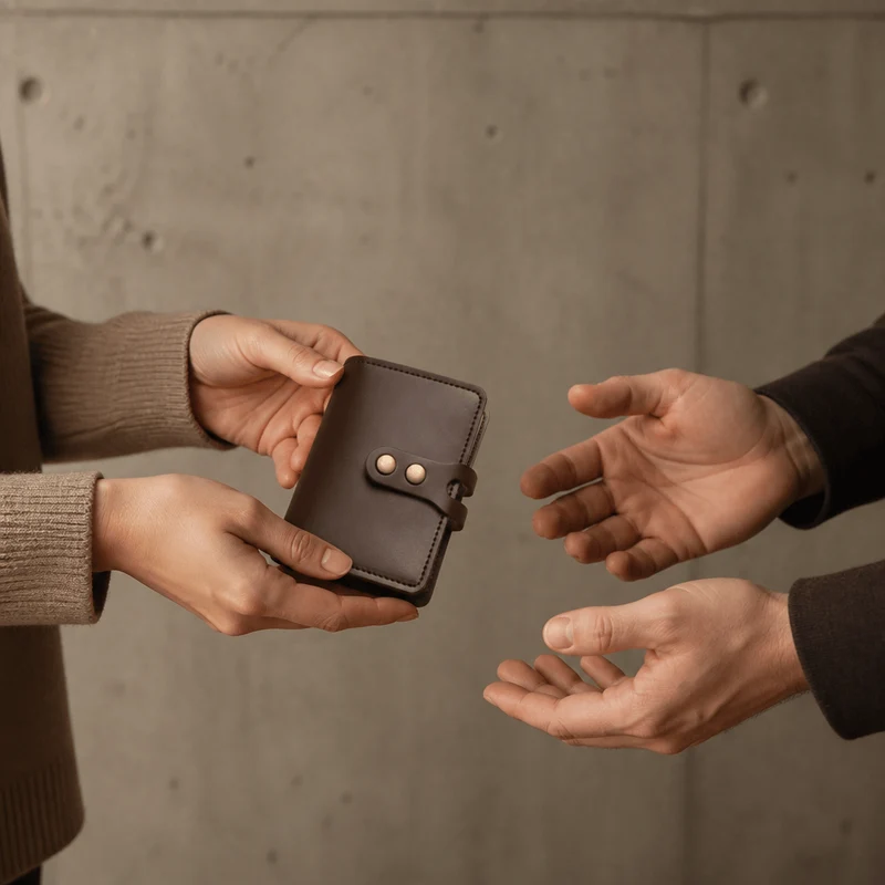 Porte-Cartes Homme Format Classeur à Pochettes