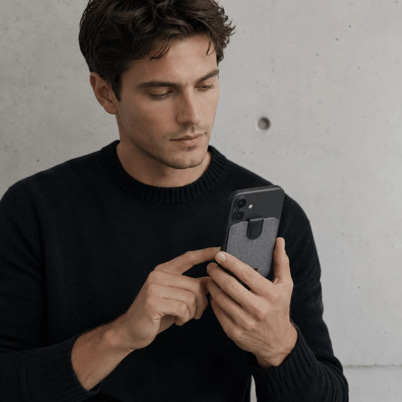Porte-Cartes RFID à Tirette au Dos du Téléphone