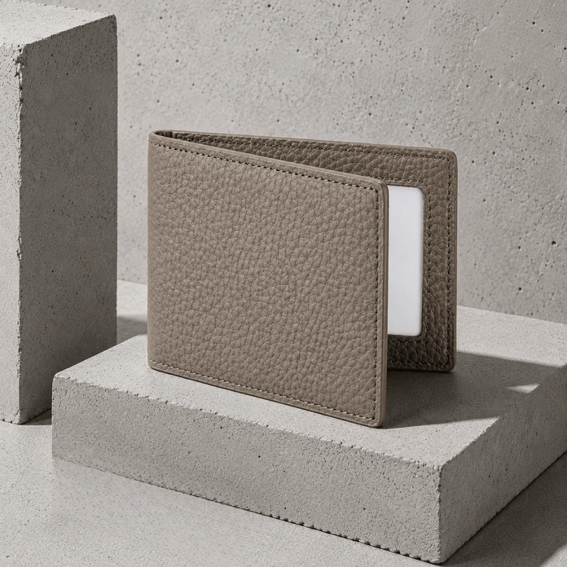 Porte-Cartes Homme Cuir Fin à Fenêtre Transparente