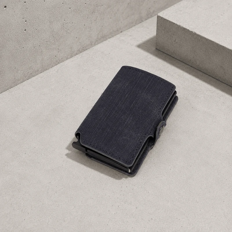 Porte-Cartes Homme Aluminium RFID Slim Façon Jean