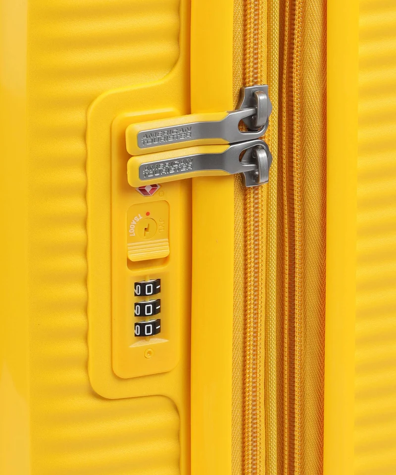 American Tourister Soundbox Valise 4 roues golden yellow